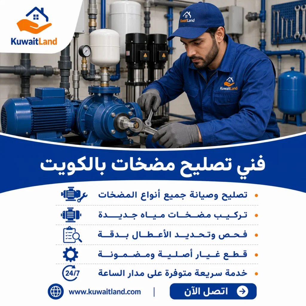 فني تصليح مضخات بالكويت