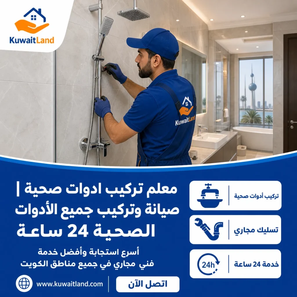 معلم تركيب ادوات صحية بالكويت