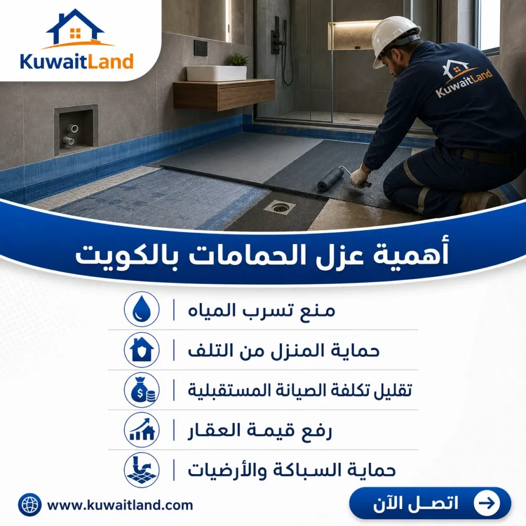 أهمية عزل الحمامات بالكويت