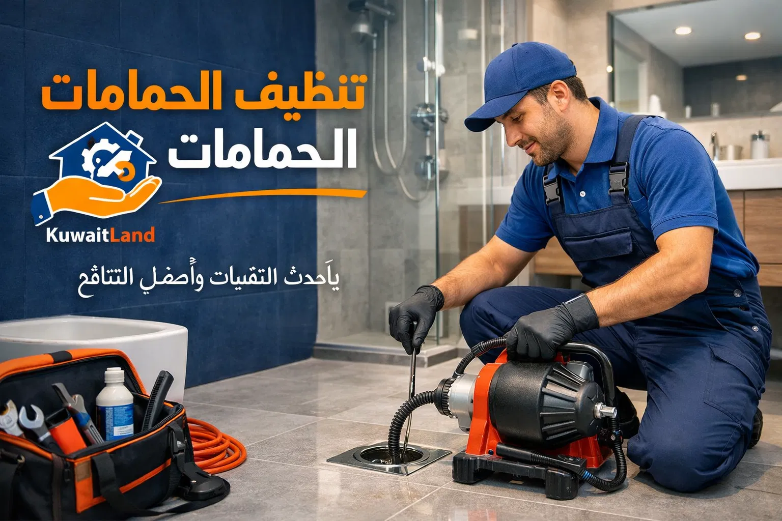 تنظيف مجاري الحمامات