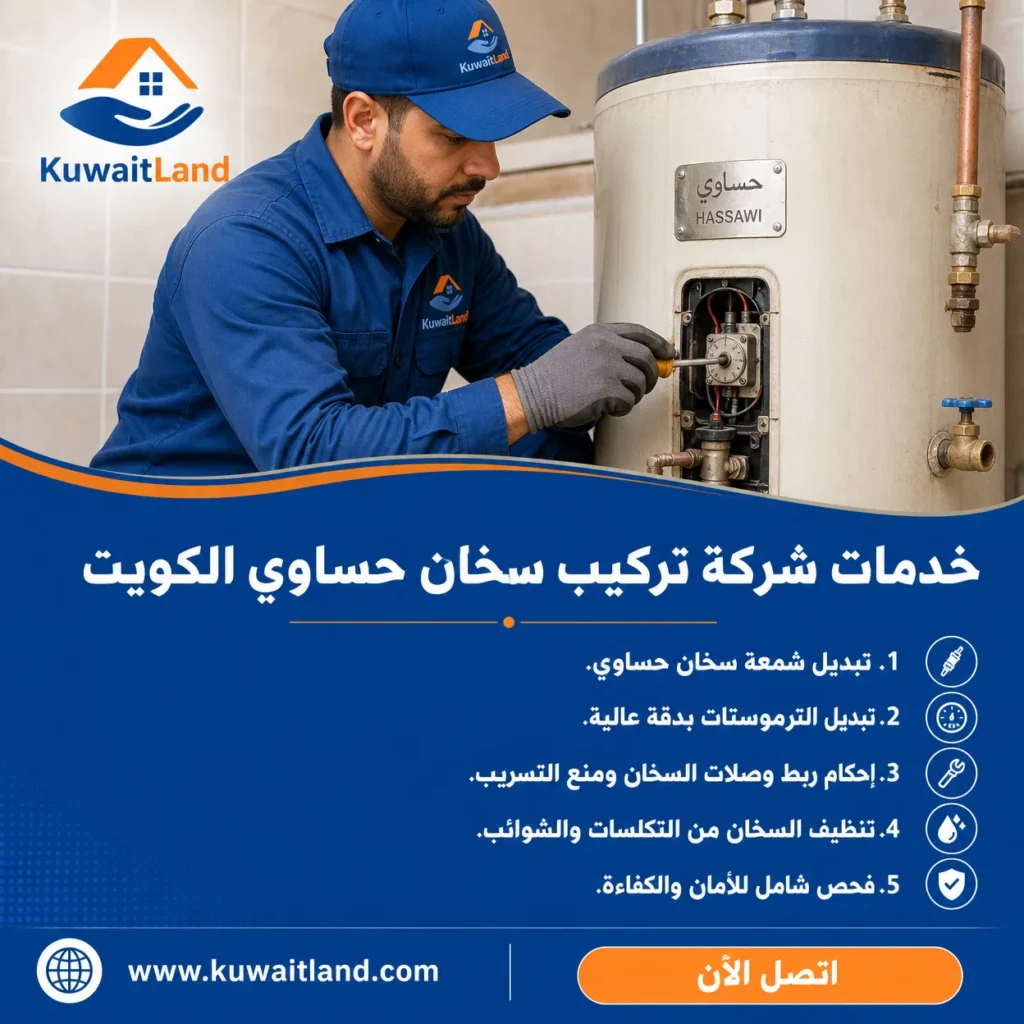 خدمات شركة تركيب سخان حساوي الكويت