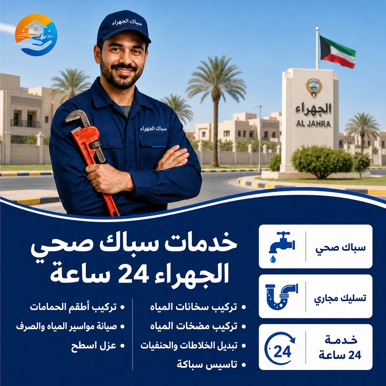 خدمات فني صحي الجهراء 24 ساعة